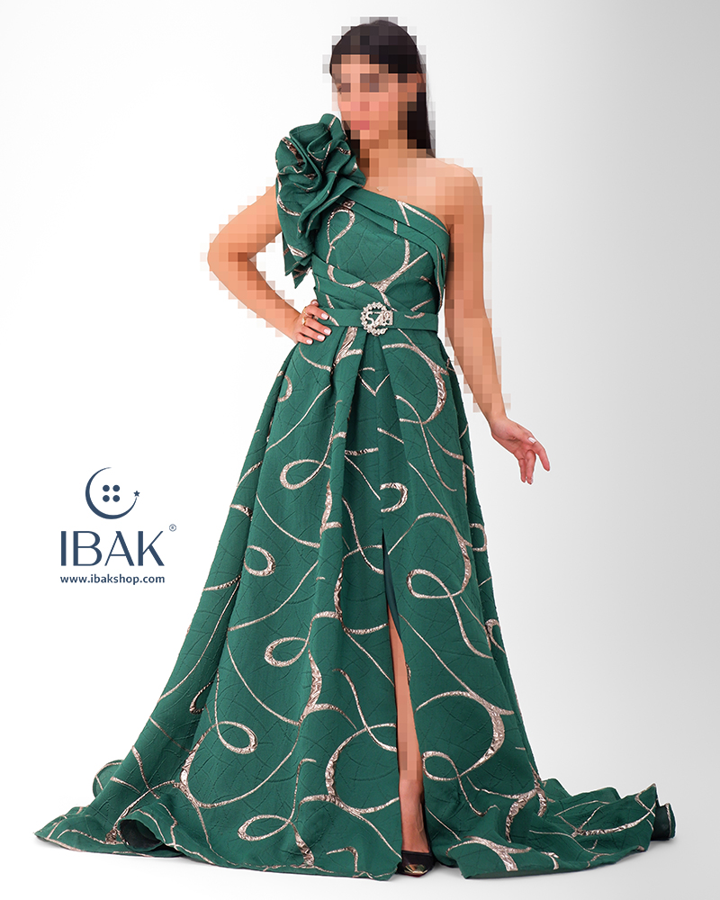 پیراهن 4756 سرشانه گل BEL