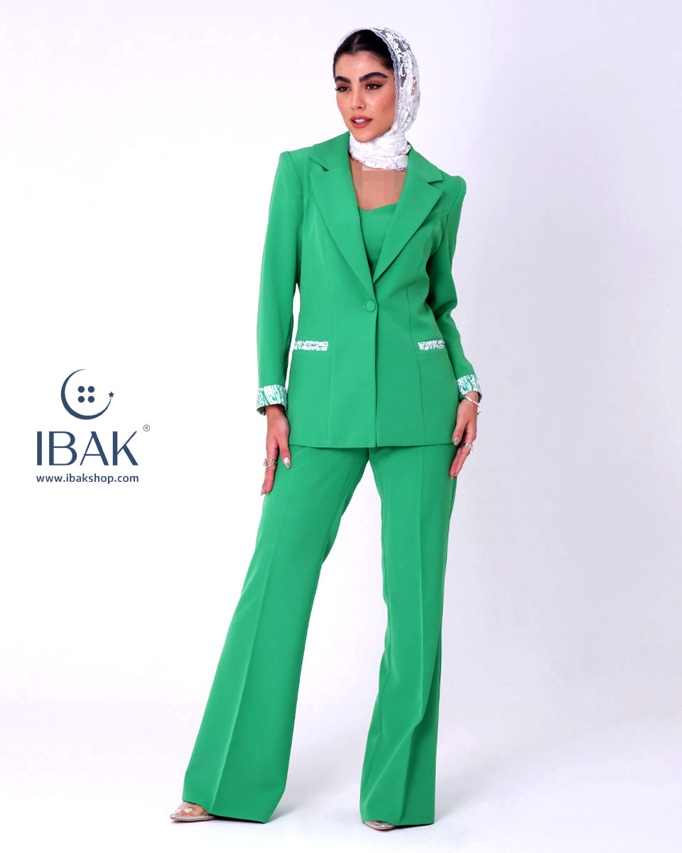 کت و شلوار زنانه دیتیل IBK