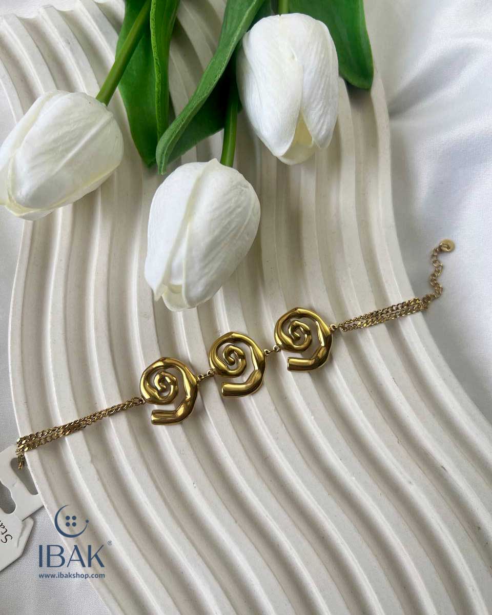 دستبند گل رز