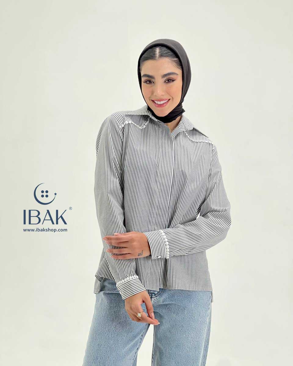شومیز زنانه یقه مردانه نگین ibk