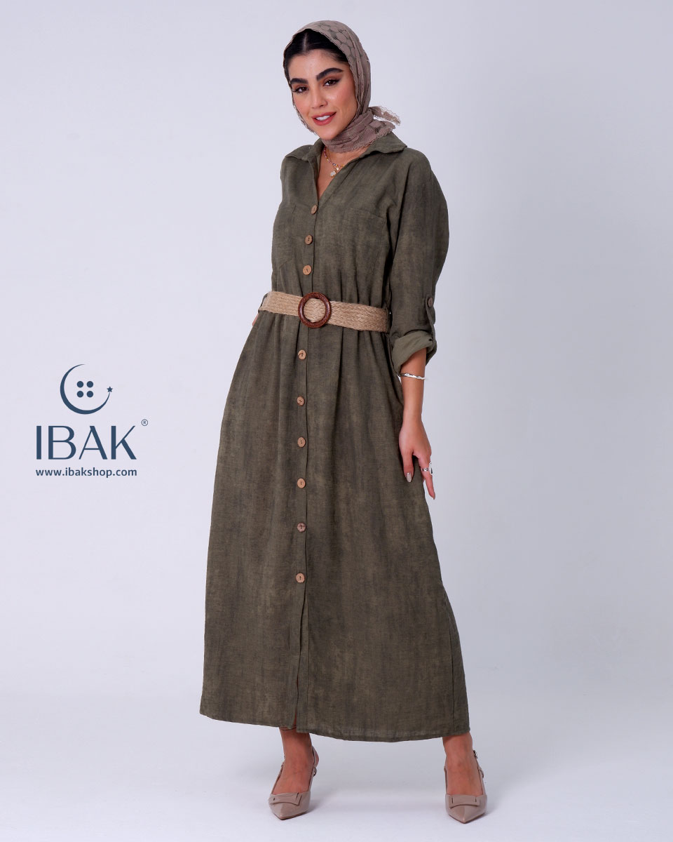 پیراهن مانتویی لاله-ibak