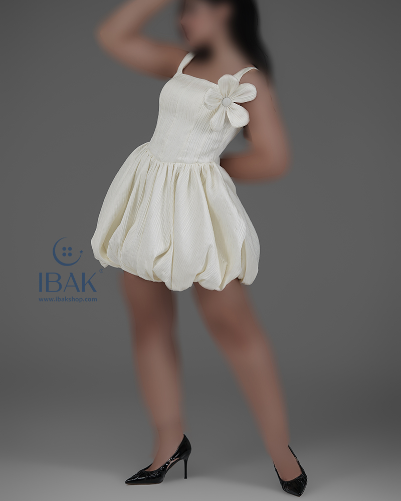 سارافون بدون آستین عروسکی گلدار-9373-VICHY